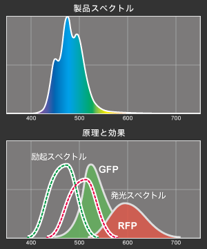 VitalWave Cyanのスペクトル